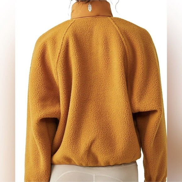 FP Movement Faux Fur Hit The Slopes Snap Jacket Mustard XL - Picture 14 of 16